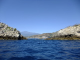 タオルミーナ Taormina 海岸線周遊の船から見える風景
